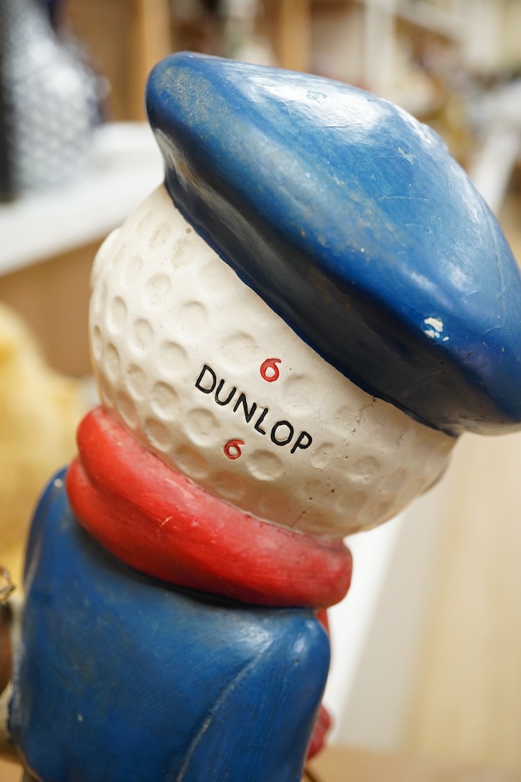 An advertising Dunlop Man composite figure of a golfer, 40cm